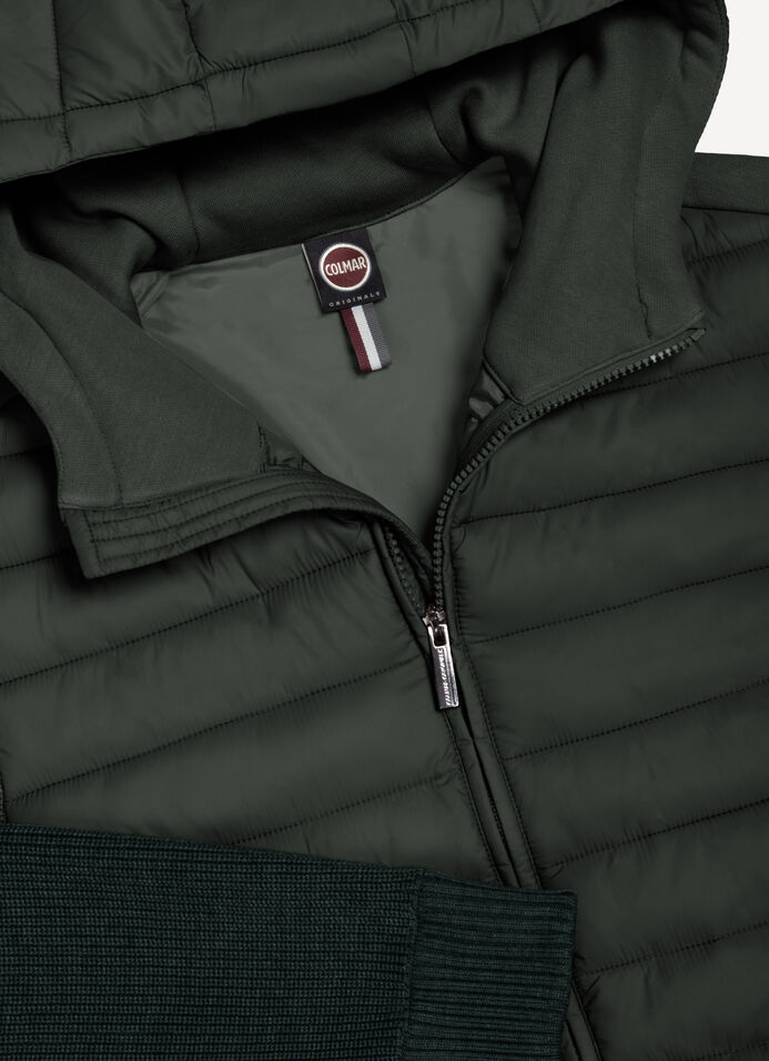 Hooded jacket with knit sleeves image number 6