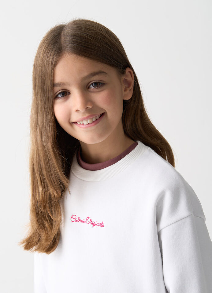 Crew-neck sweatshirt with embroidery image number 2
