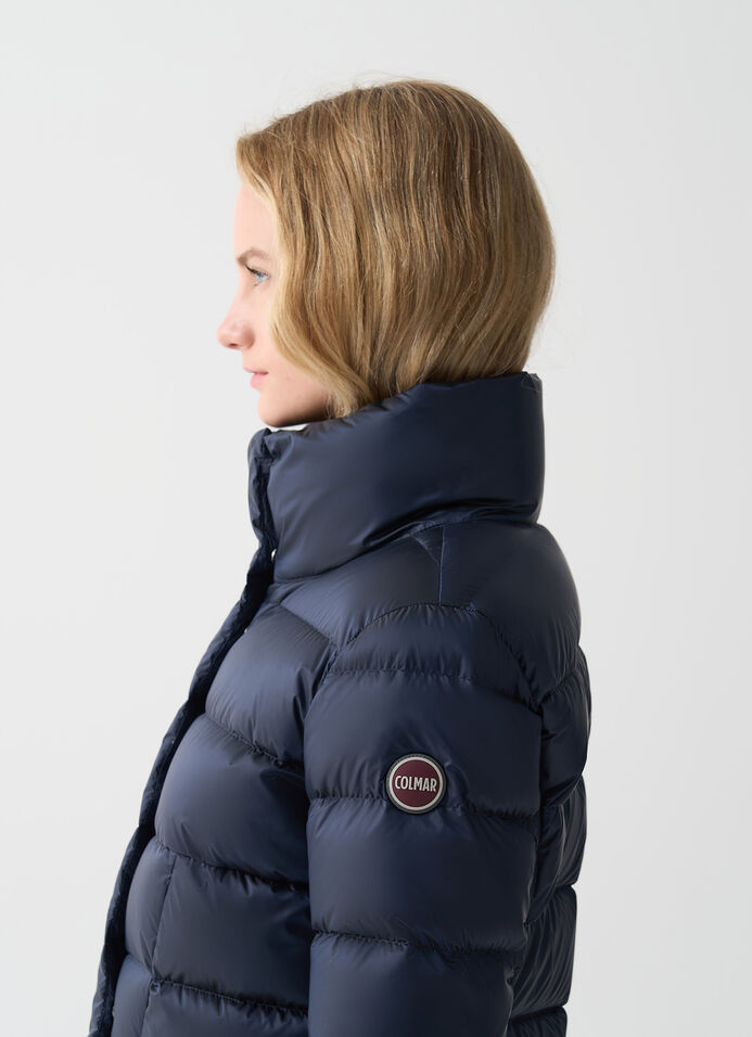 Long fitted down jacket image number 2