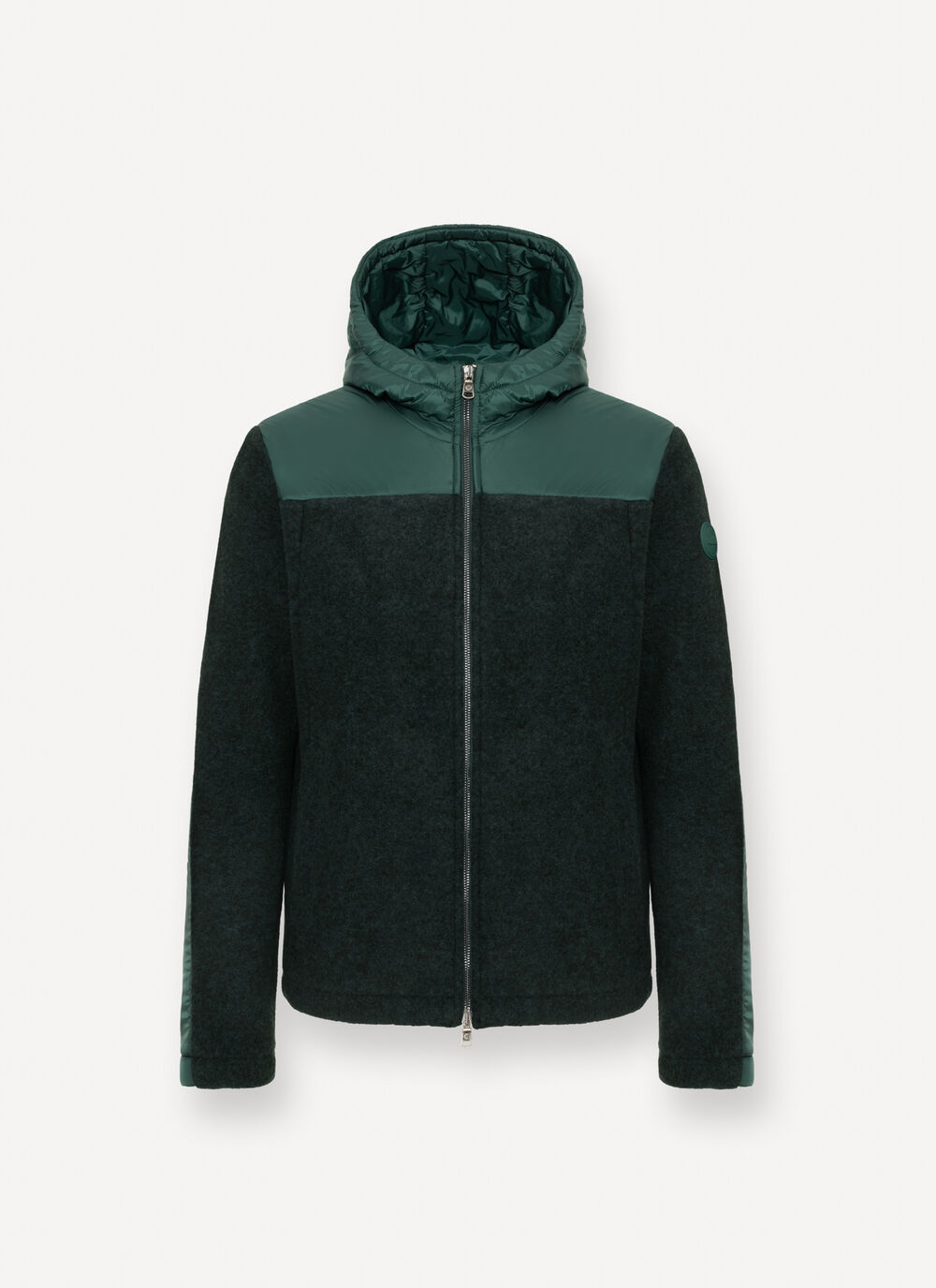 Wool cloth jacket with nylon inserts image number 4