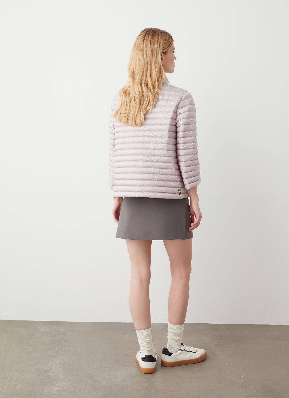 Quilted down-padded cape image number 3