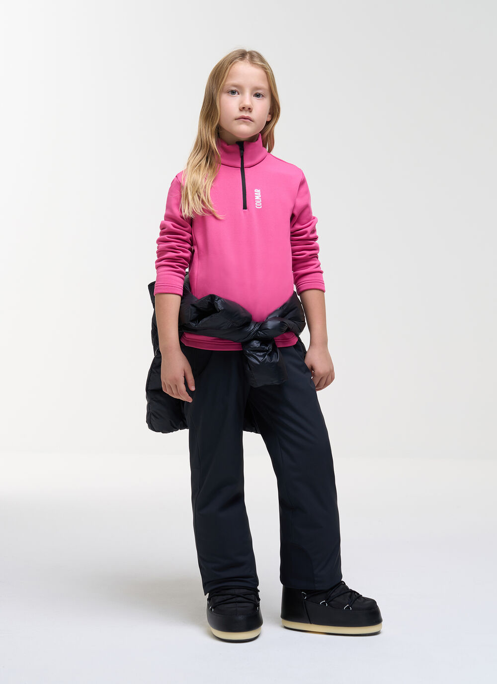 Girl's half-zip ski fleece image number 1