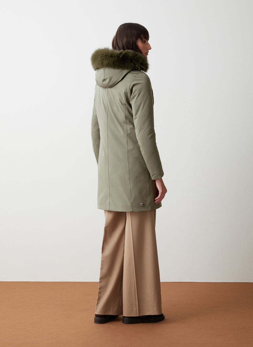 Waterproof down jacket with faux fur image number 3