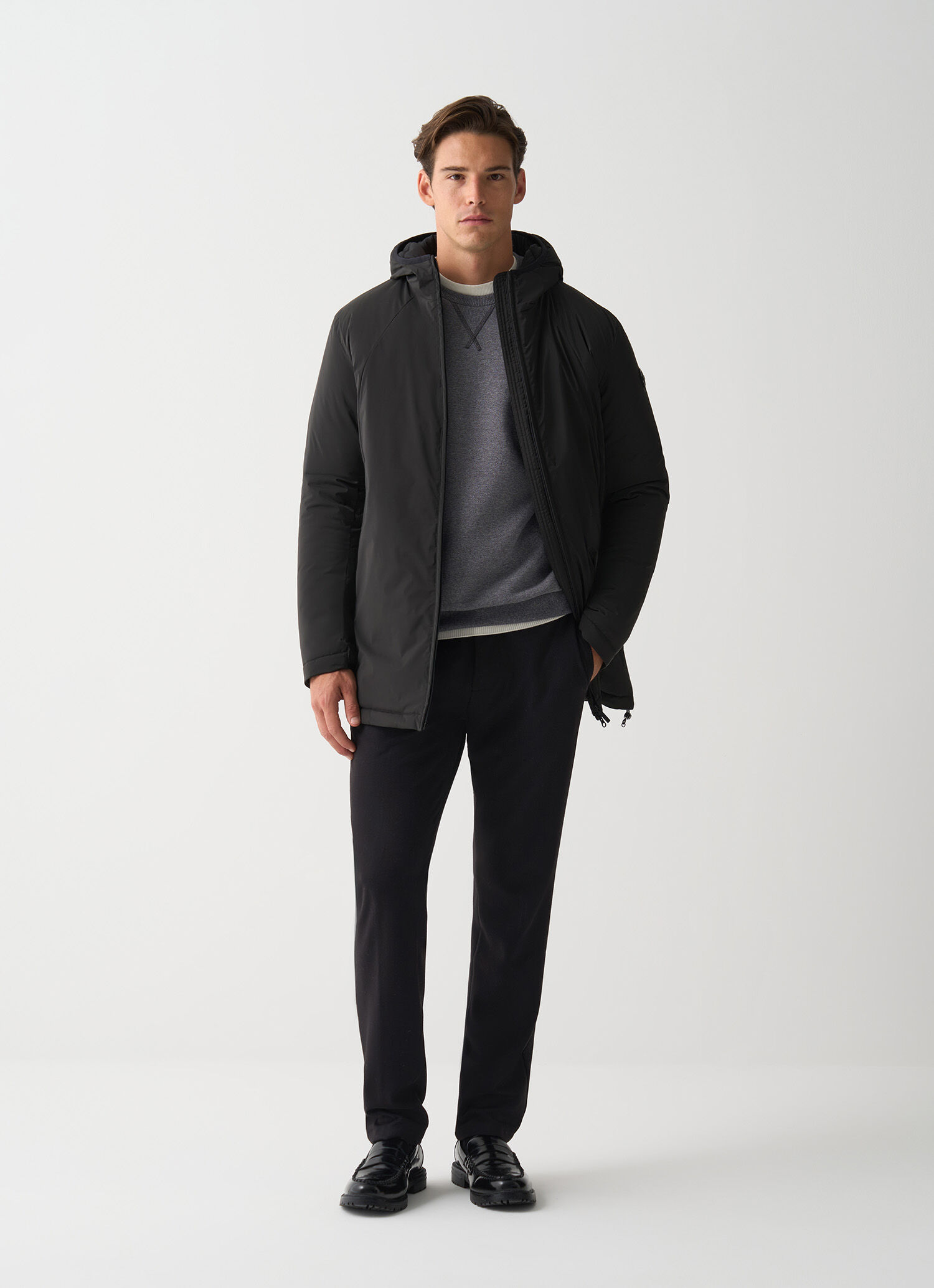 Long autumn-weight stretch jacket - BLACK | Colmar