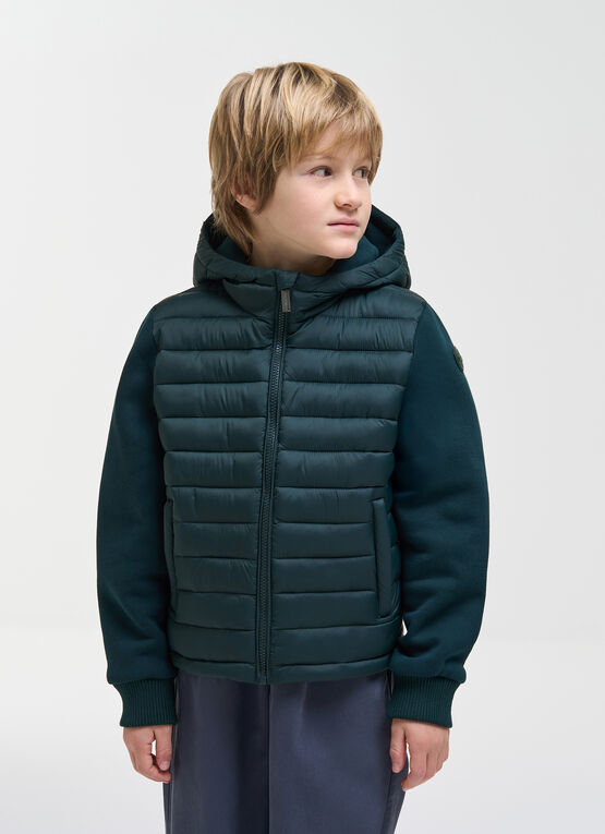 Unisex wadded hybrid jacket