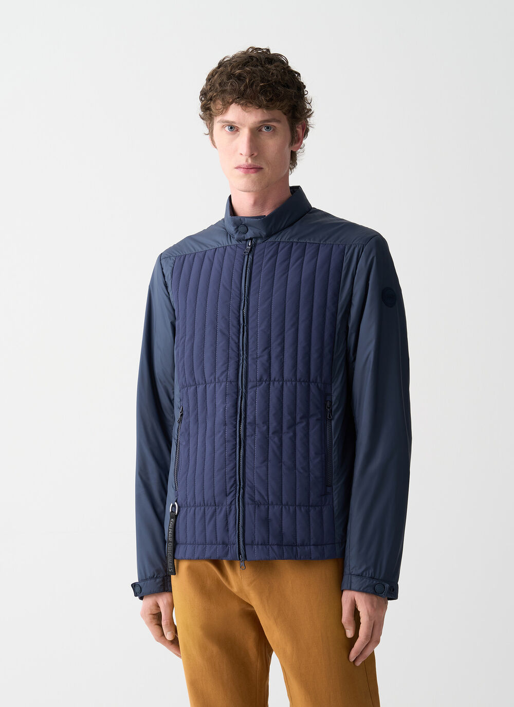 Biker jacket with wad padding image number 1