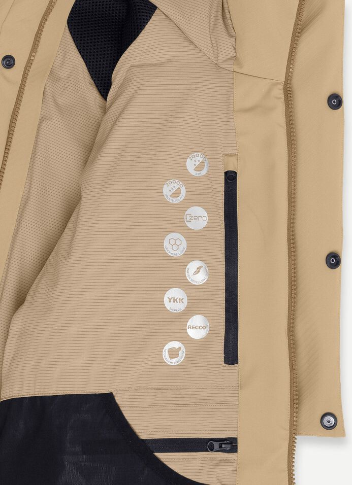 3D-effect padded ski jacket with seamless neck warmer image number 6