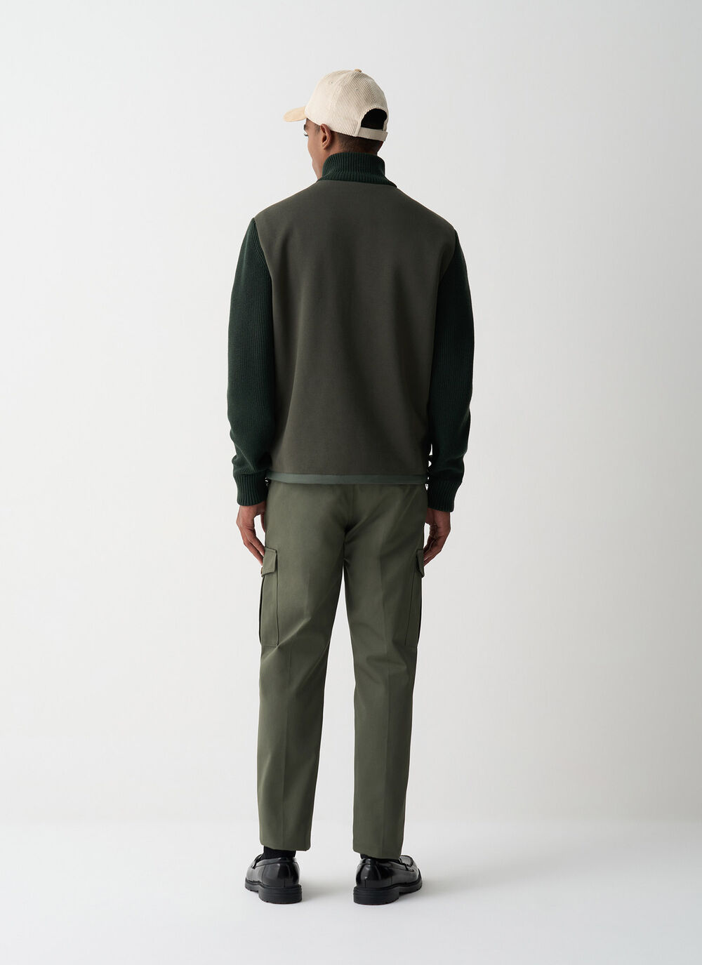 Jacket with knit sleeves image number 3