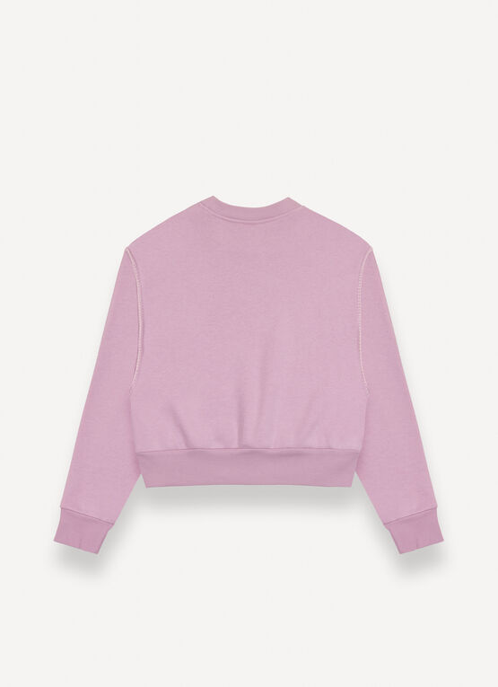 Cropped sweatshirt with embroidery