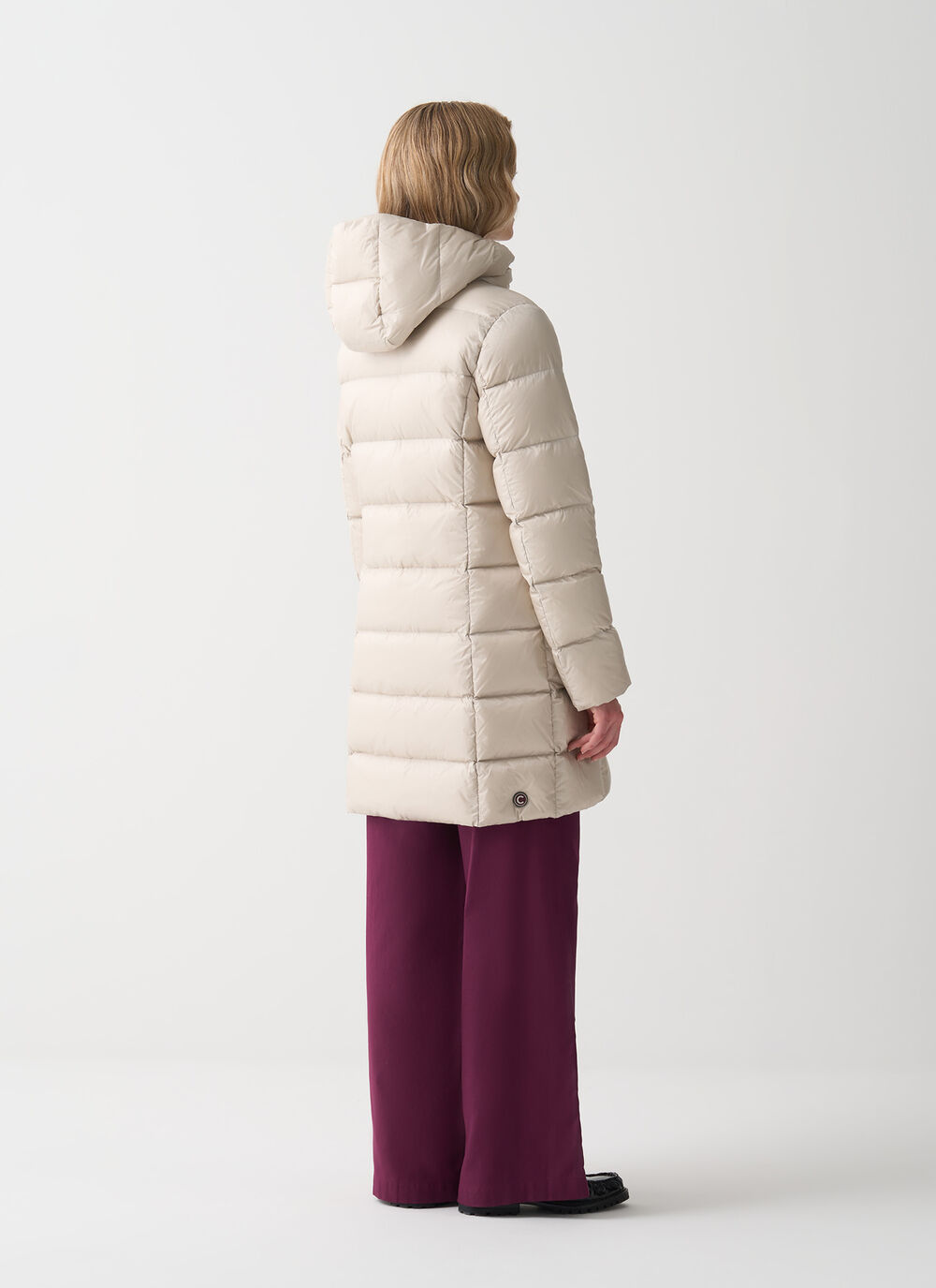 Long down jacket with hood image number 3