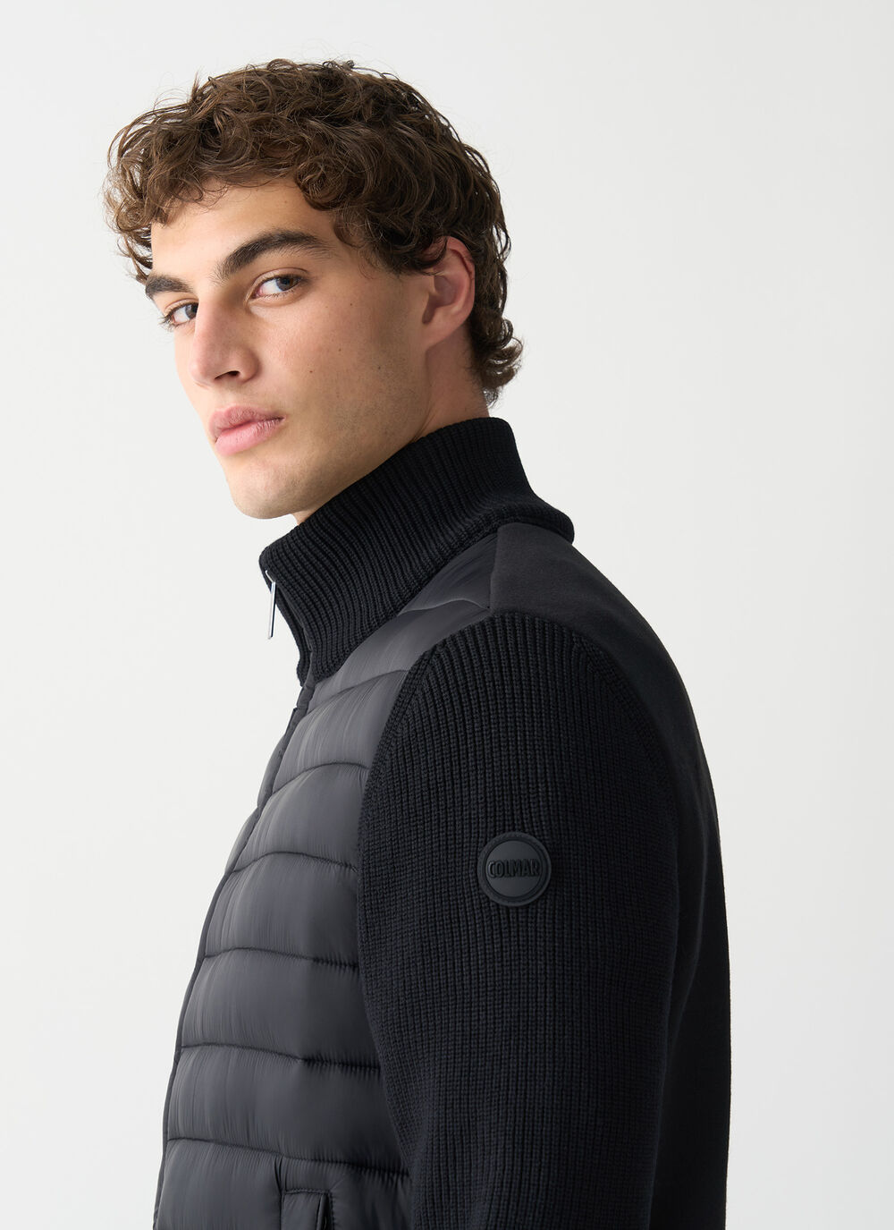 Jacket with knit sleeves image number 2