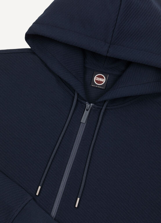 Hooded jacquard sweatshirt 