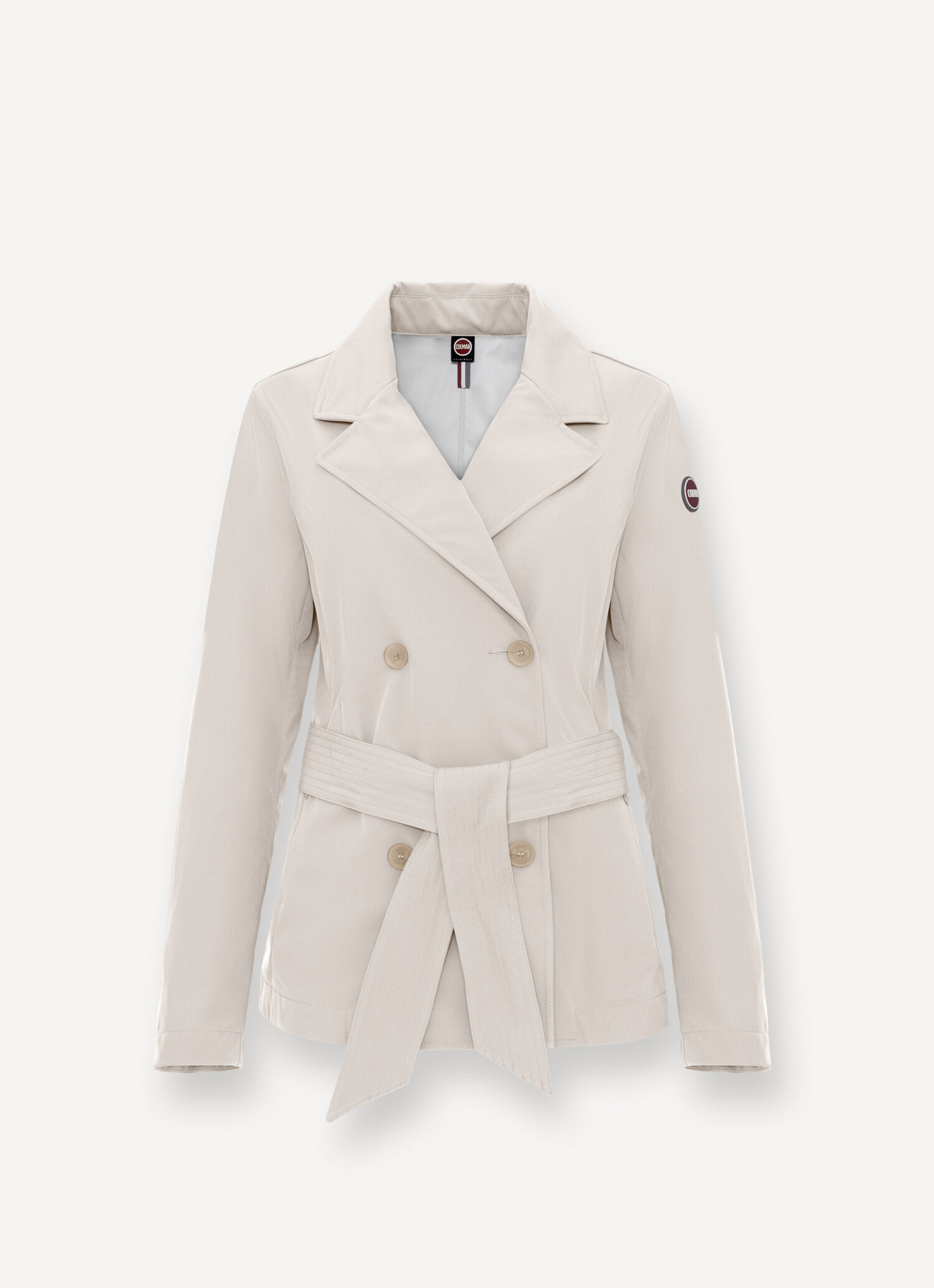 アウターその他 COLMAR Woman Trench coat Beige 19006WV 219 Short softshell trench coat with belt - PORCELAIN BEIGE | Colmar