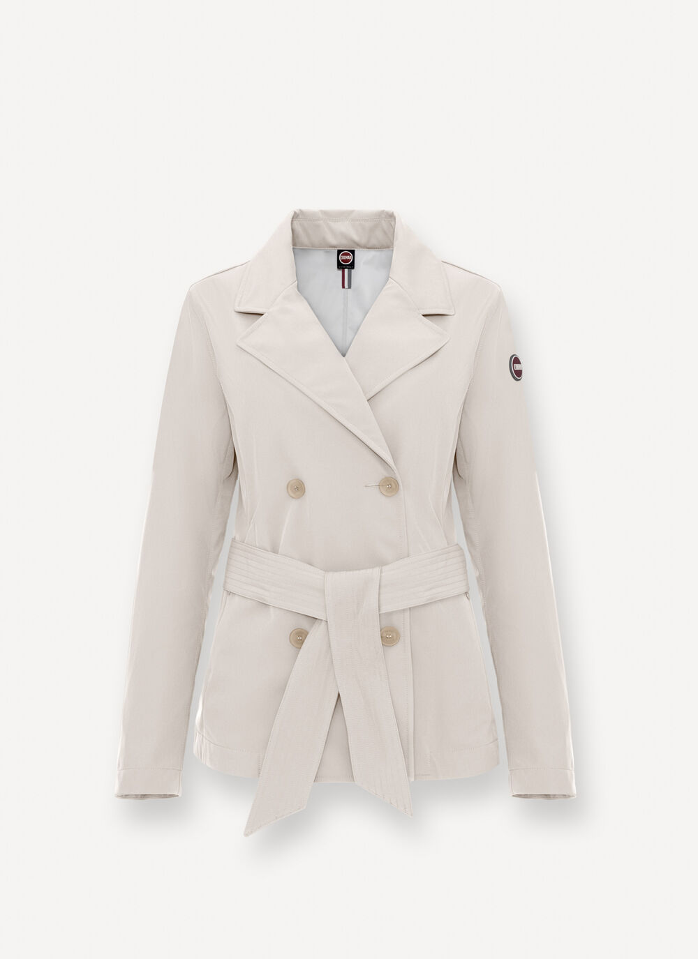 Short softshell trench coat with belt image number 4