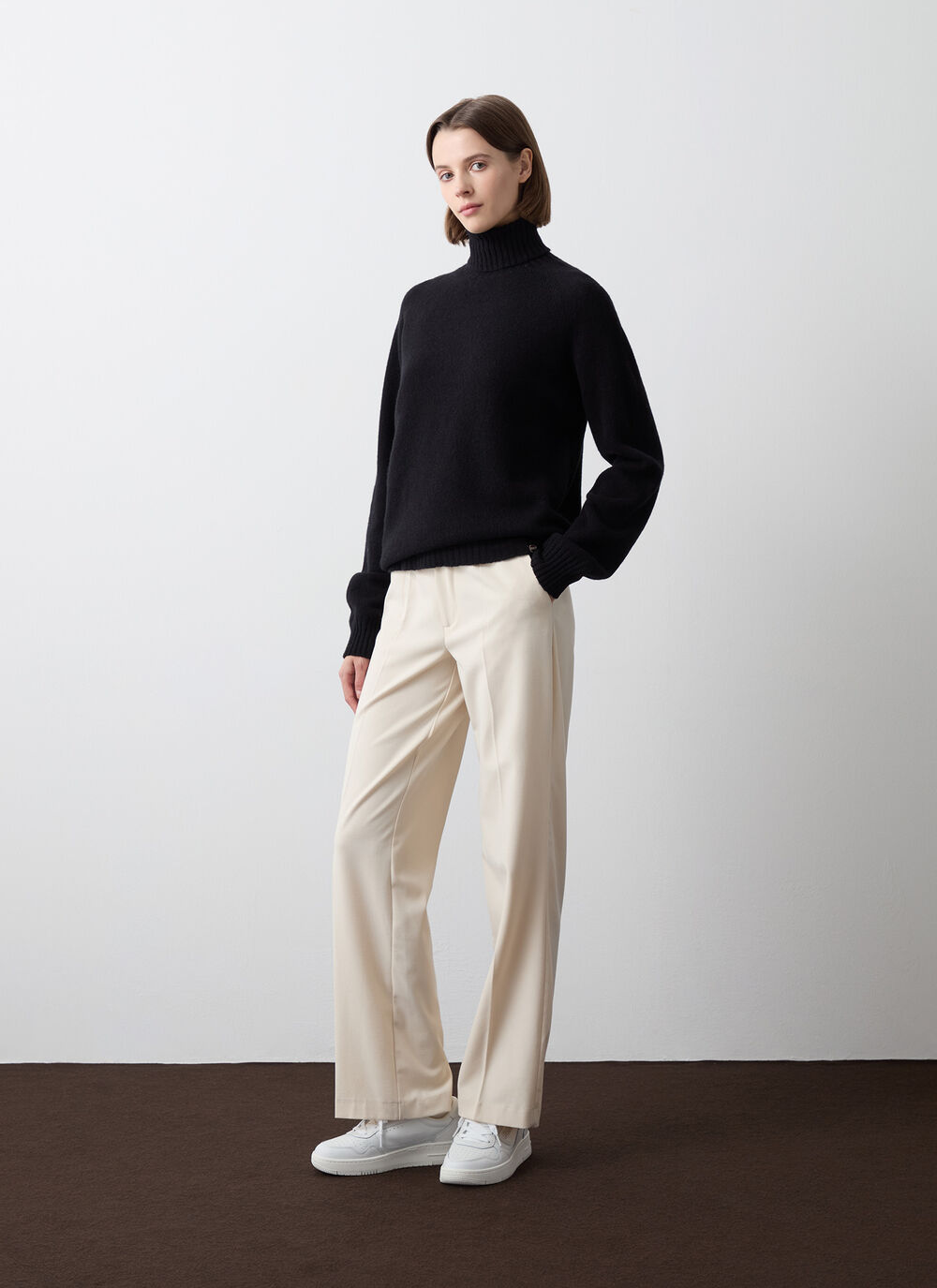 100% wool polo-neck image number 0