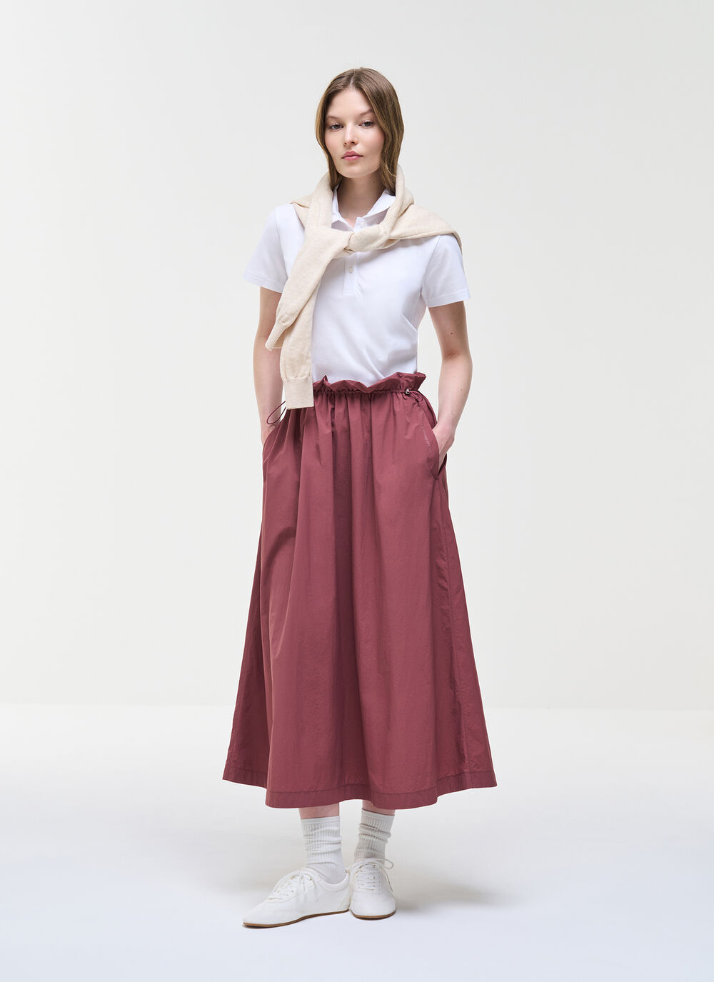 Polo with rounded collar image number 1