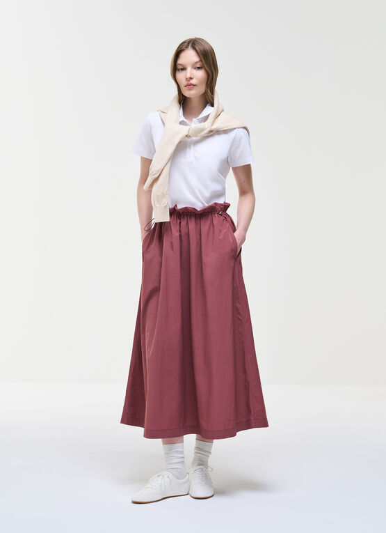 Polo with rounded collar