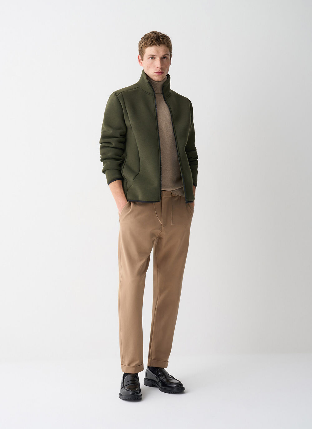 Full-zip scuba sweatshirt image number 0