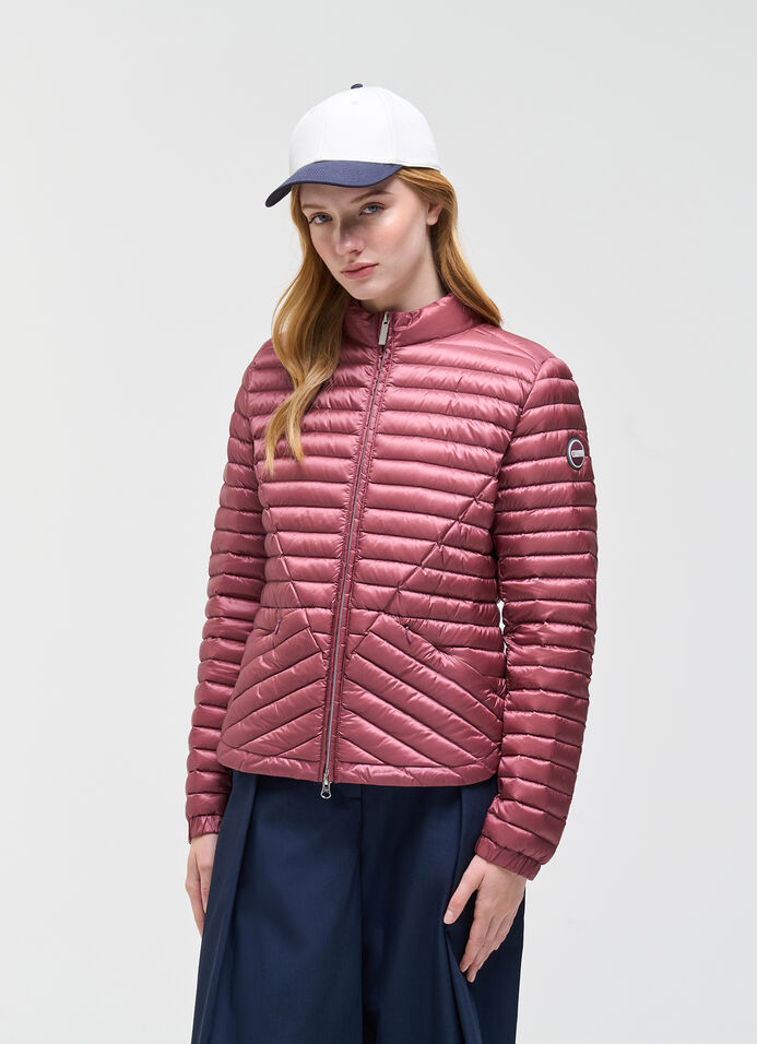 Light down jacket with flared hem
