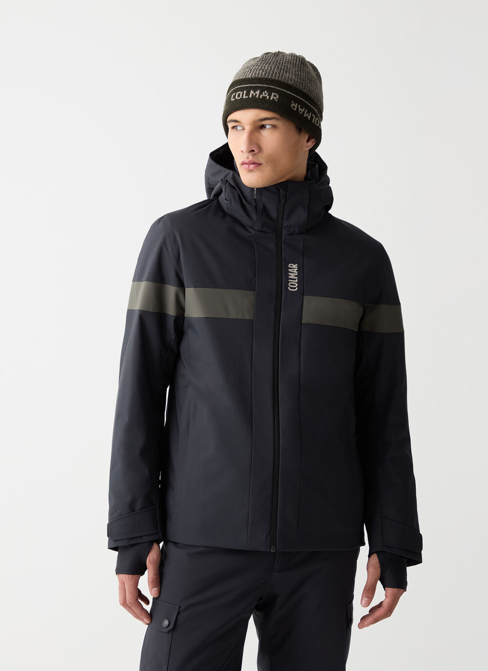 Ski jacket with two-tone insert image number 0