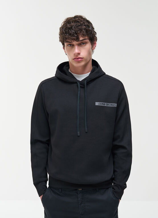 Cotton interlock hooded sweatshirt 