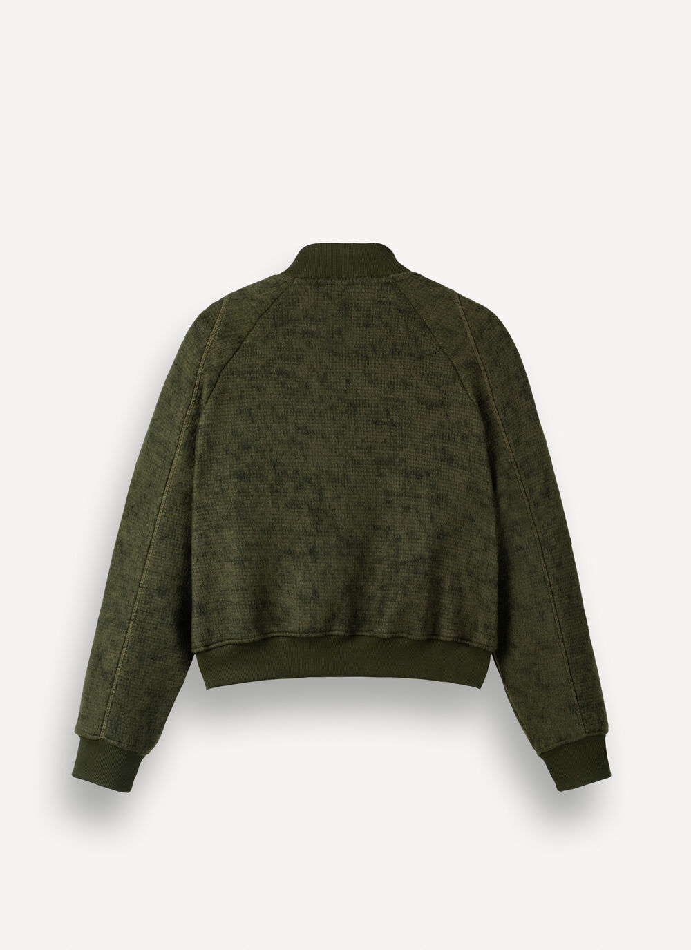 Jacquard knit bomber jacket image number 4