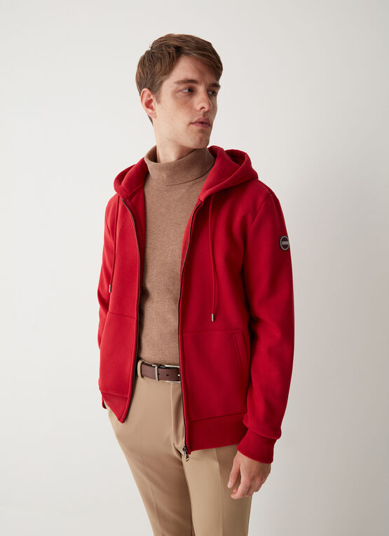 Full zip sweatshirt with handwarmer pocket