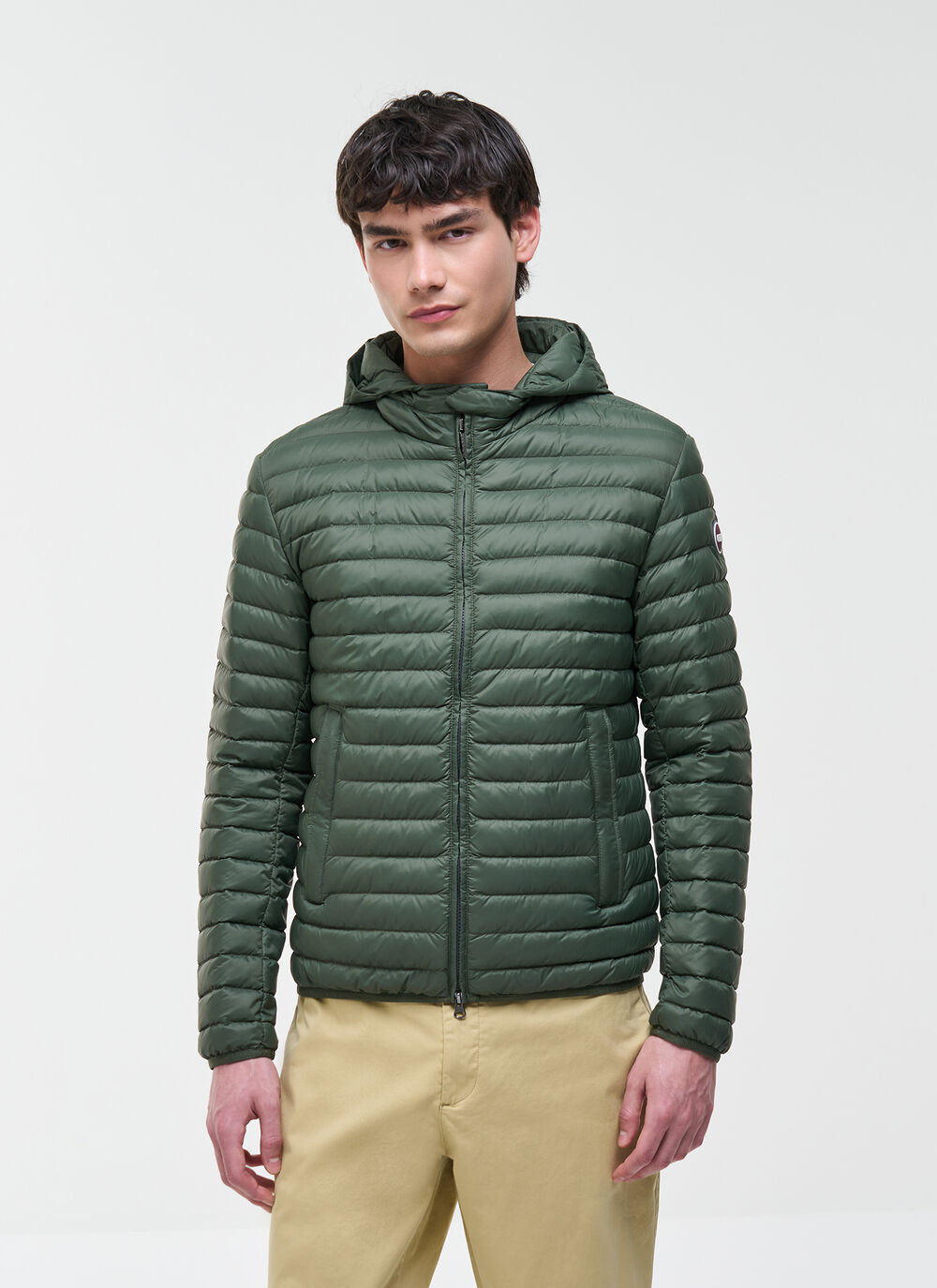 Light down jacket with hood image number 1