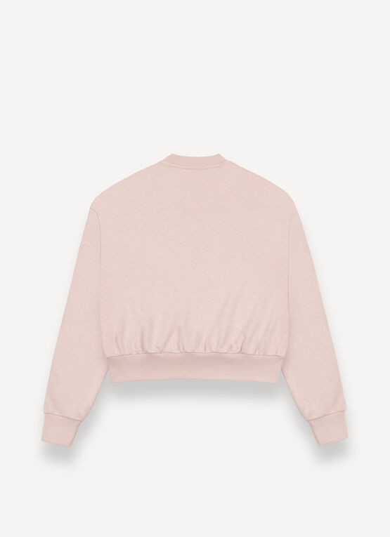 Sweat-shirt cropped à la coupe décontractée