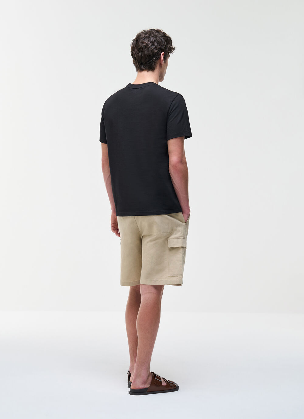 T-Shirt mit Logo aus Baumwollpikee image number 3