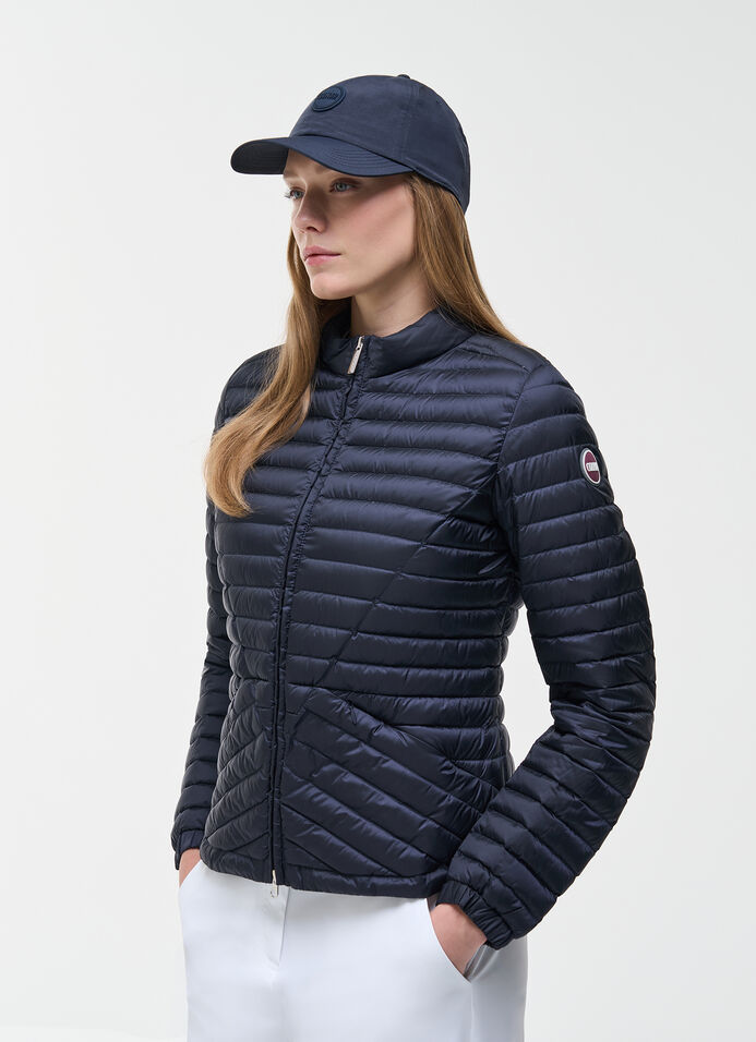 Light down jacket with flared hem
