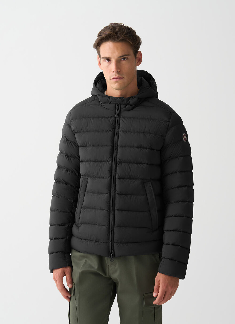 Down jacket with hood image number 1