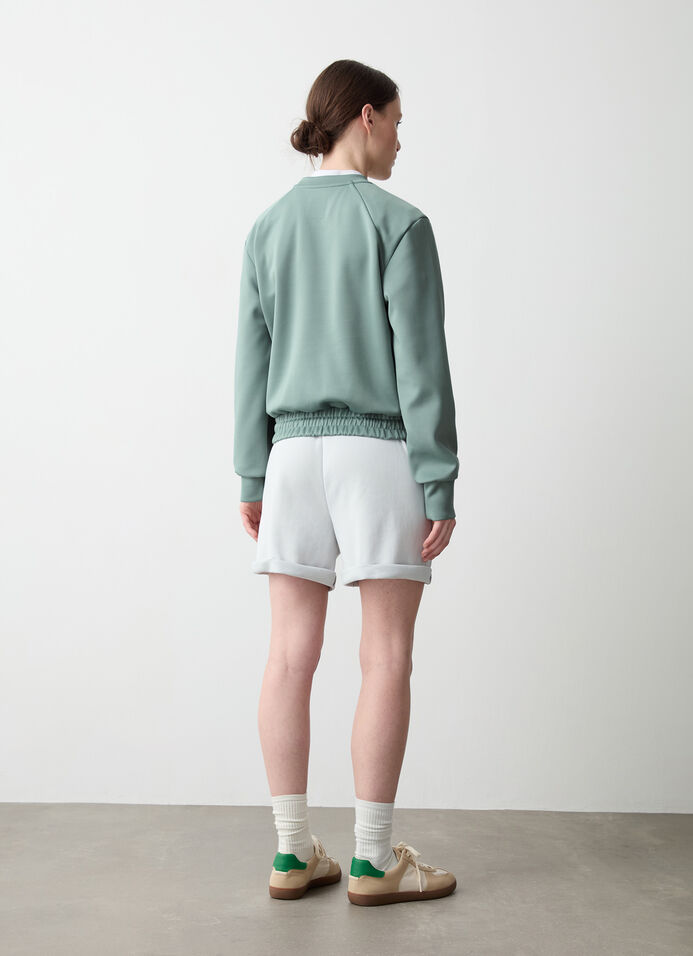 Stretch crew-neck sweatshirt image number 3