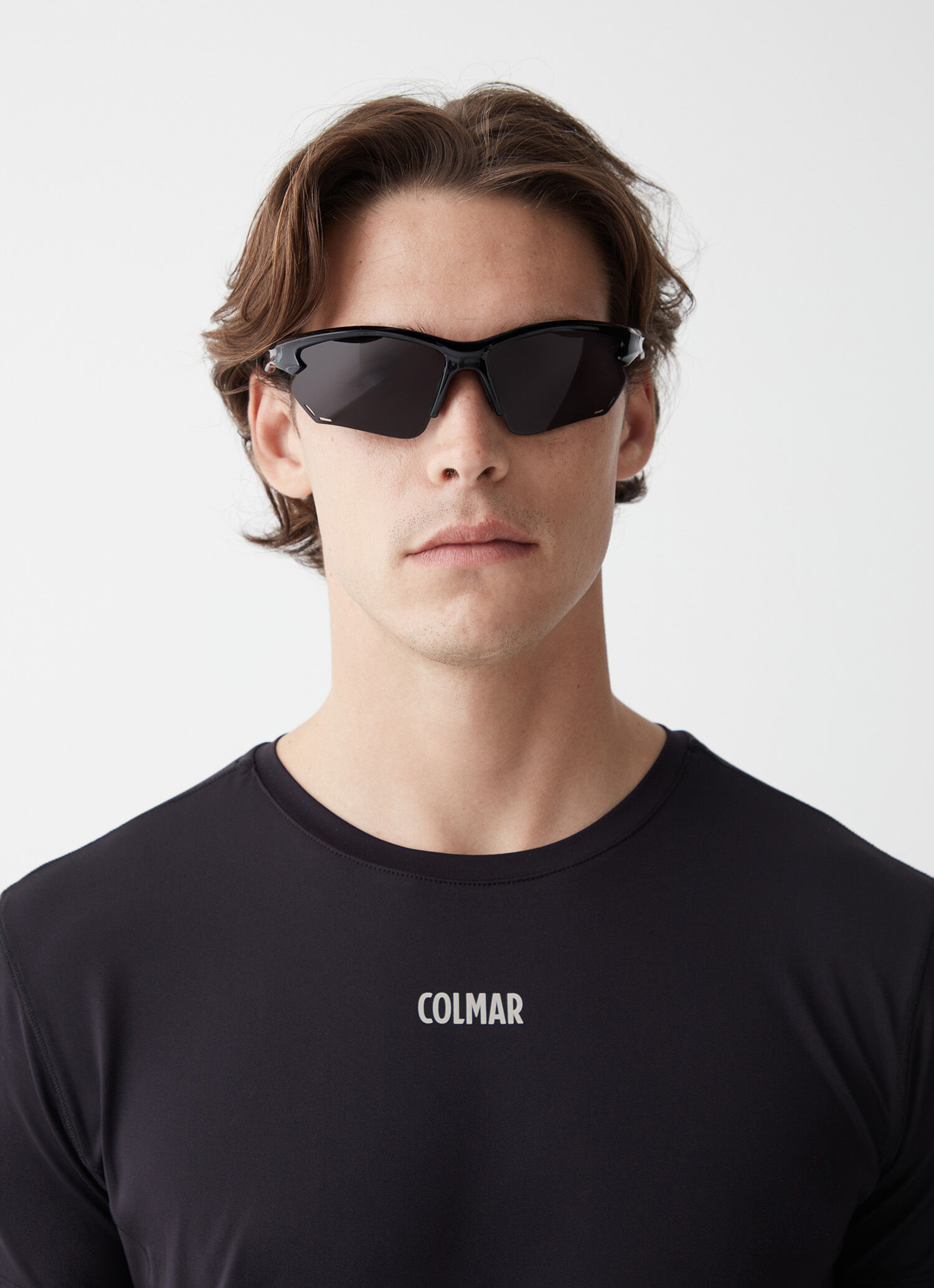 Short sleeved T shirt in stretch jersey BLACK Colmar