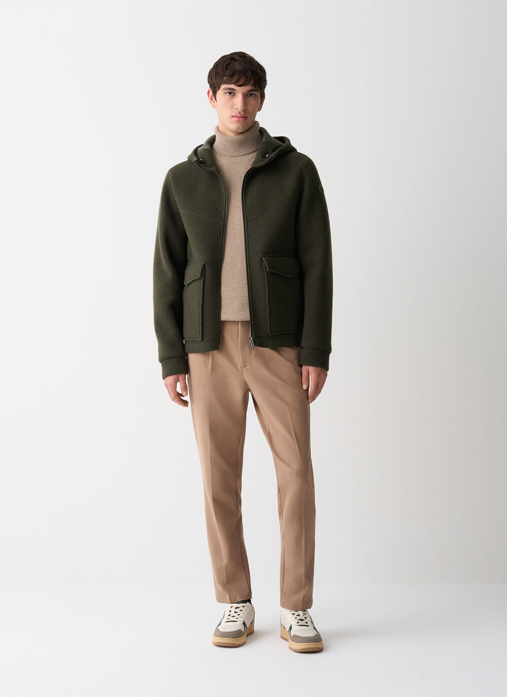 Pique jacket with hood image number 0