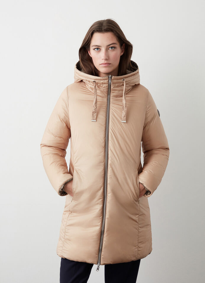 Reversible hooded quilted jacket image number 1