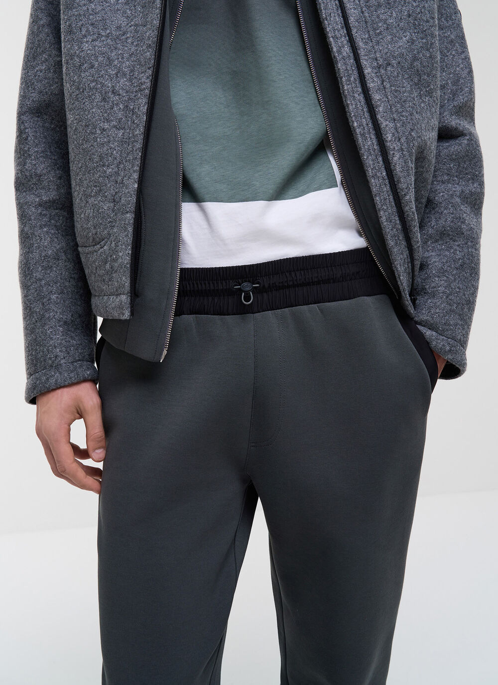 Tracksuit bottoms with nylon inserts image number 2