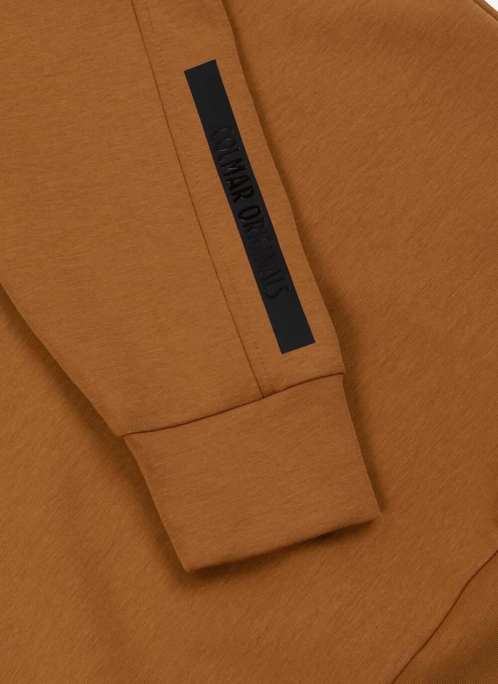 Round-neck sweatshirt with logo tape image number 6