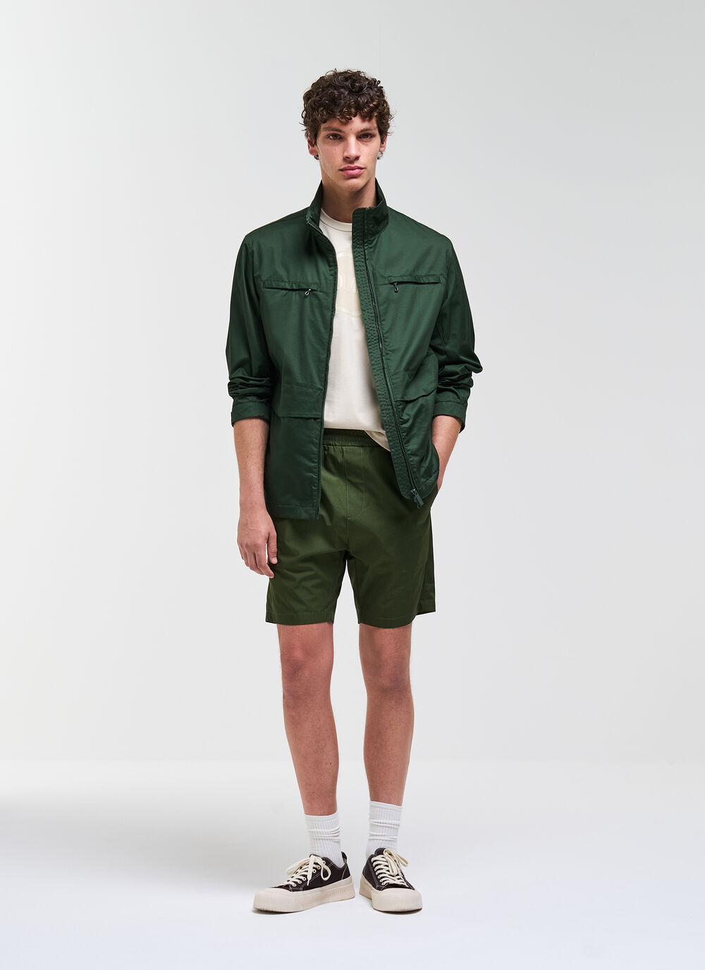 Cotton poplin shorts image number 0