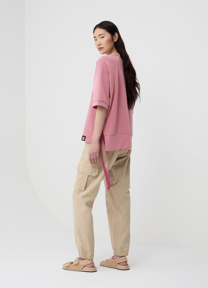 Short-sleeved sweatshirt with drawstring image number 3
