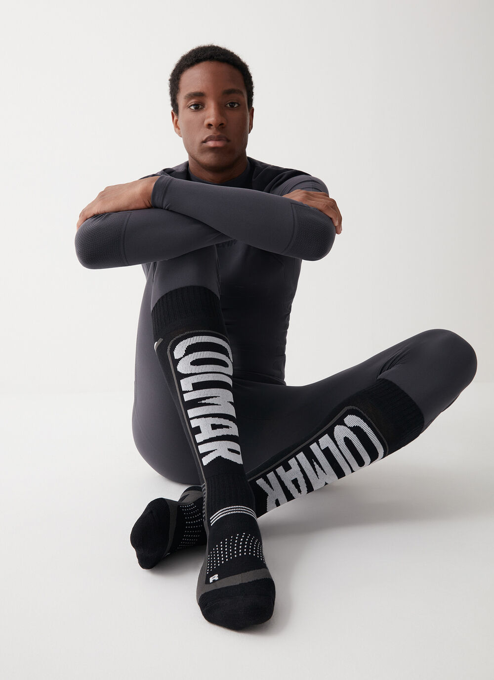 Calze da sci unisex con maxi logo image number 0