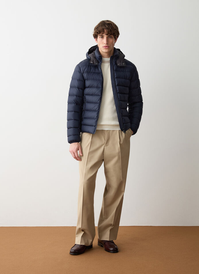 Sporty down jacket with detachable hood image number 0