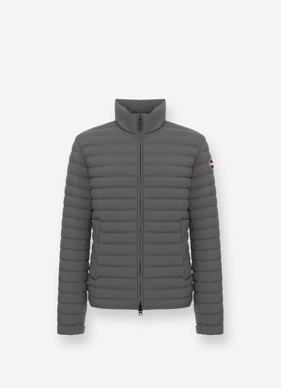 Light down jacket with padded collar 