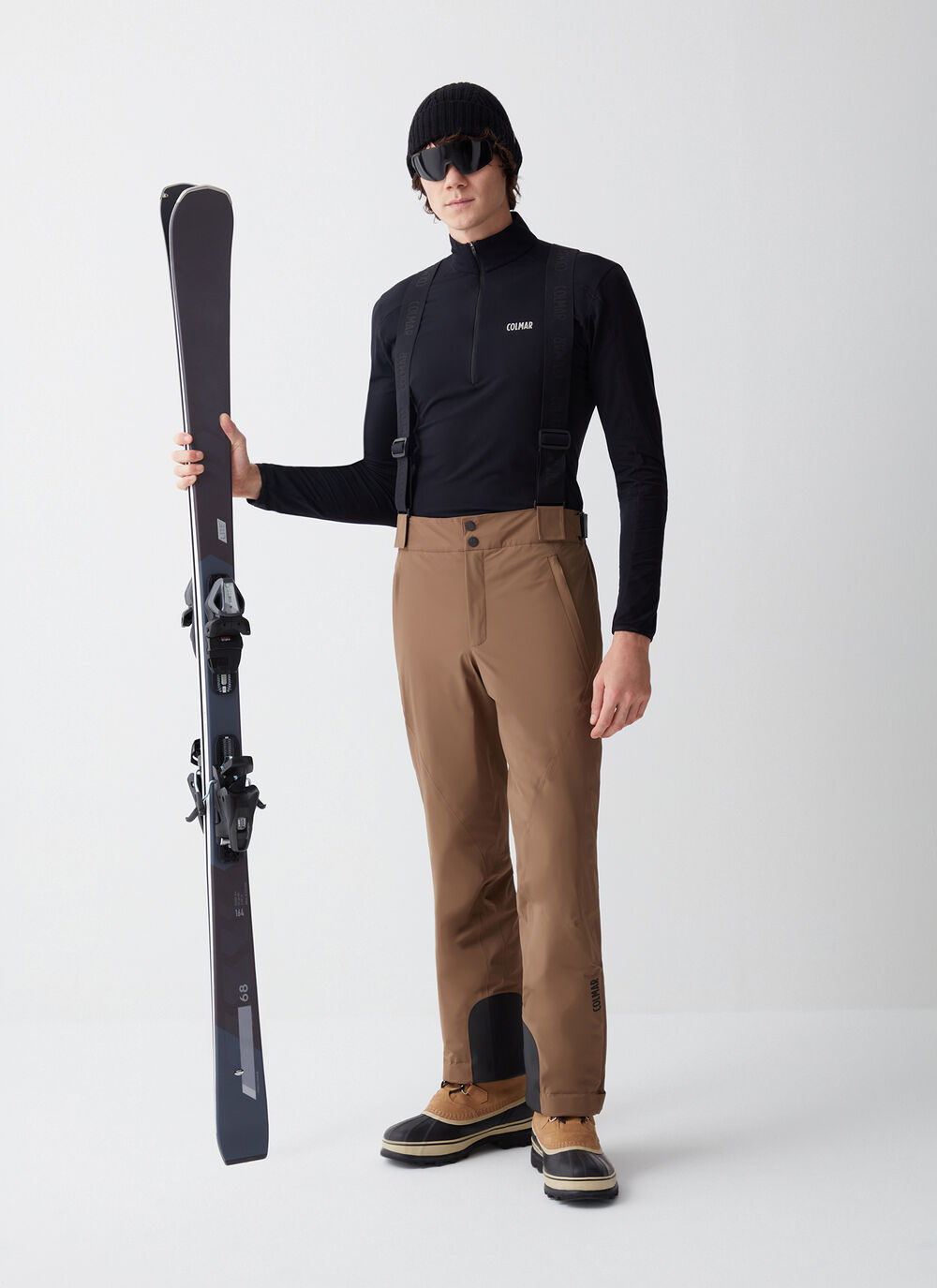 Two-way stretch padded ski salopettes image number 3