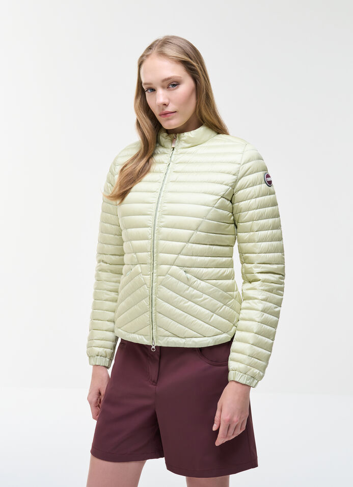 Light down jacket with flared hem