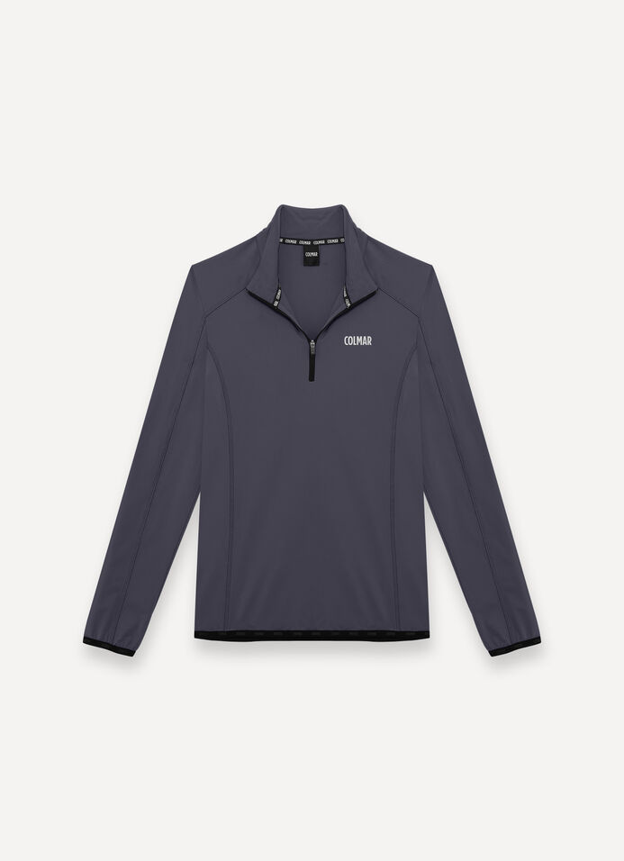 Thermal stretch ski jumper with half-zip image number 4