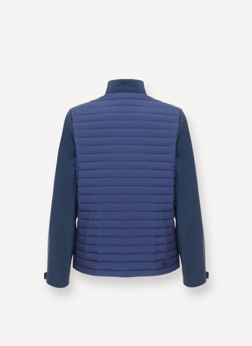 Bi-material wad-padded biker jacket image number 5