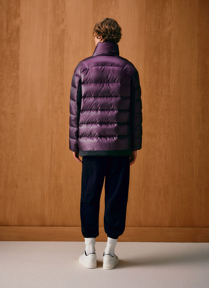 Doudoune avec détails en tissu technique image number 3