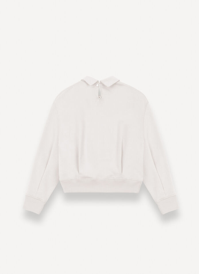 Sweatshirt with collar and darts image number 4