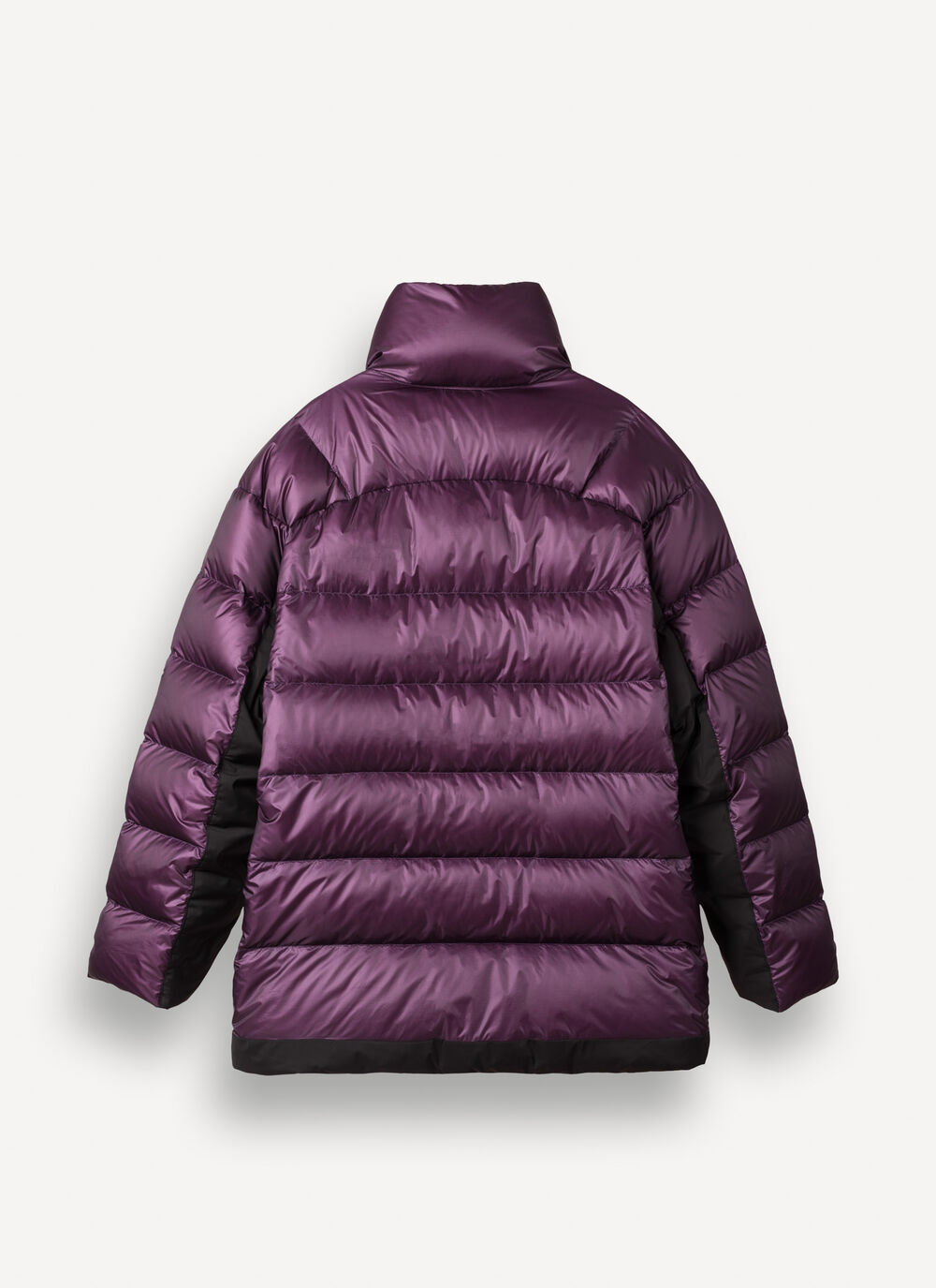 Down jacket with technical fabric details image number 5